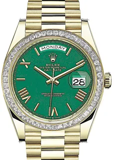 Rolex Day-Date 40 228398TBR Yellow gold Grün