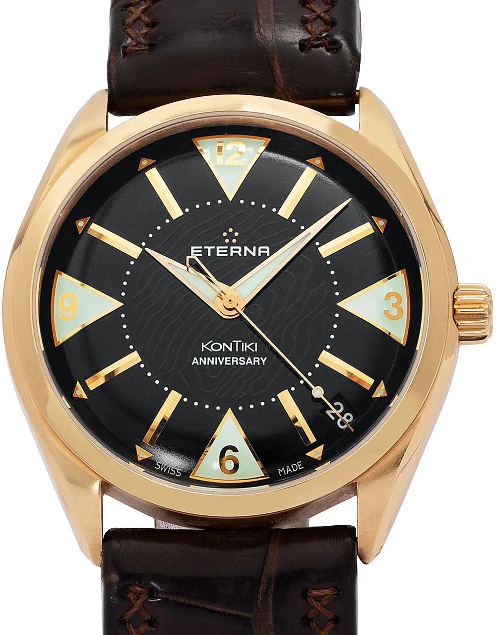 Eterna Kontiki 1210.69.43 40mm Rose gold Schwarz