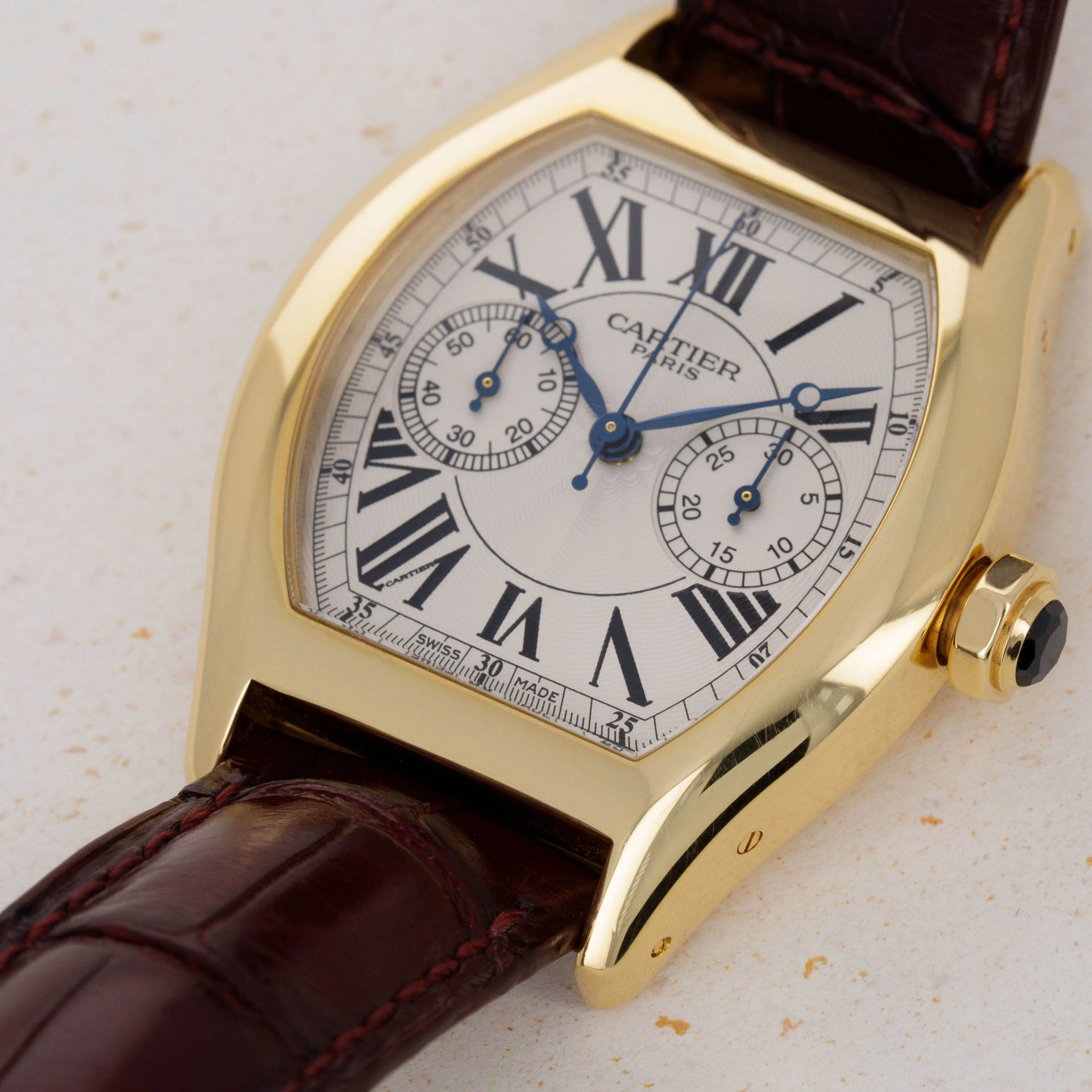 Cartier Tortue 2356 34mm Yellow gold Silver 2