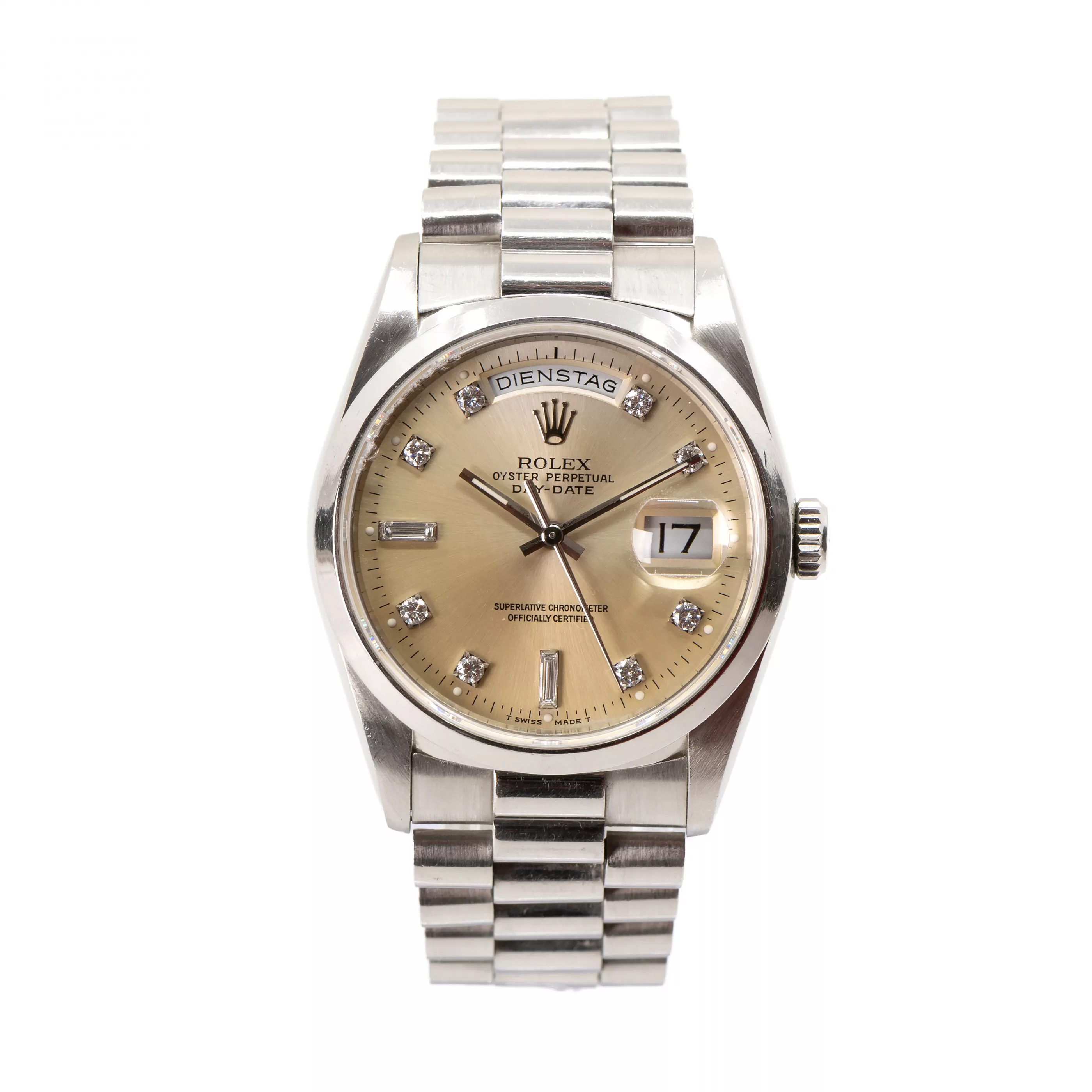 Rolex Day-Date 36 18206 36mm Platinum Silver