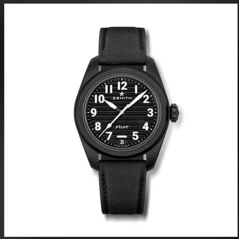 Zenith Pilot 49.4000.3620/21.I001 40mm Black ceramic Black