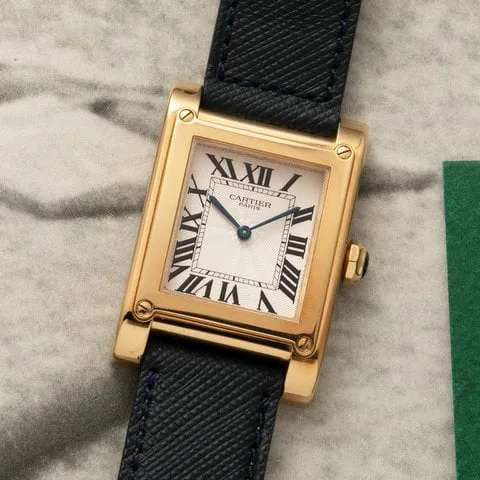 Cartier Baignoire 2484 26mm Yellow gold Silver