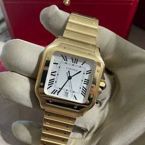 Cartier Santos WGSA0029 40mm Yellow gold Silver