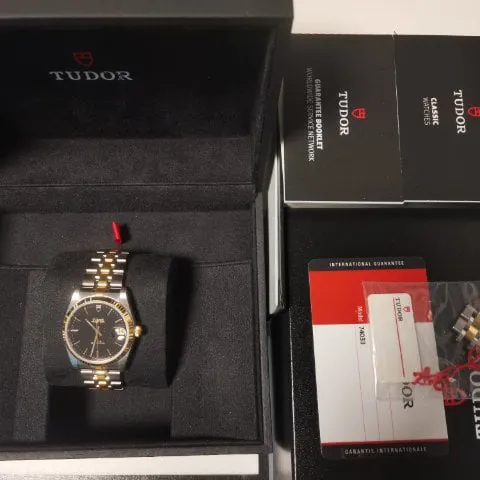 Tudor Prince Date 74033 34mm Yellow gold and Stainless steel Black