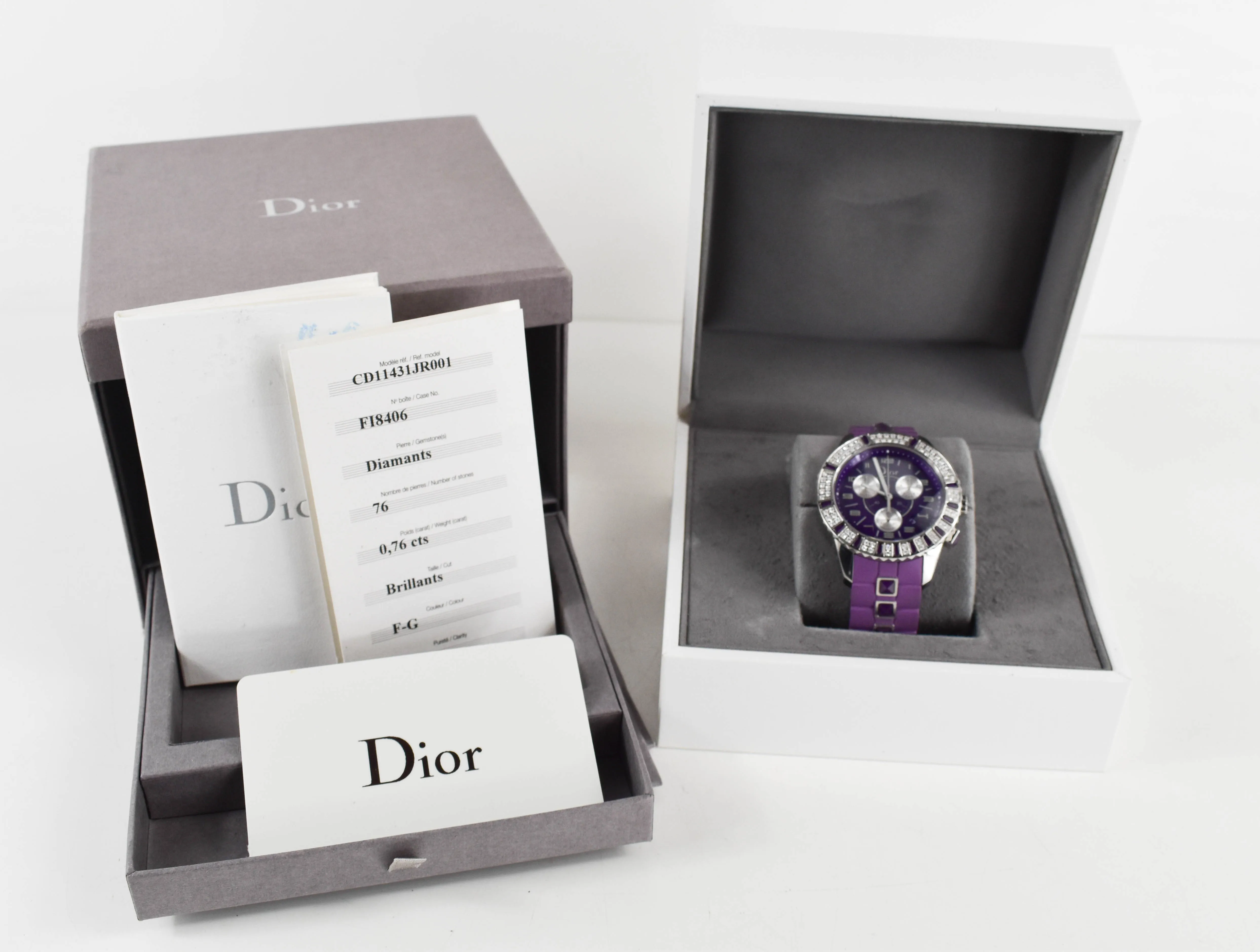 Dior CD11431JR001 Stainless steel and Diamond and Sapphire Purple 1