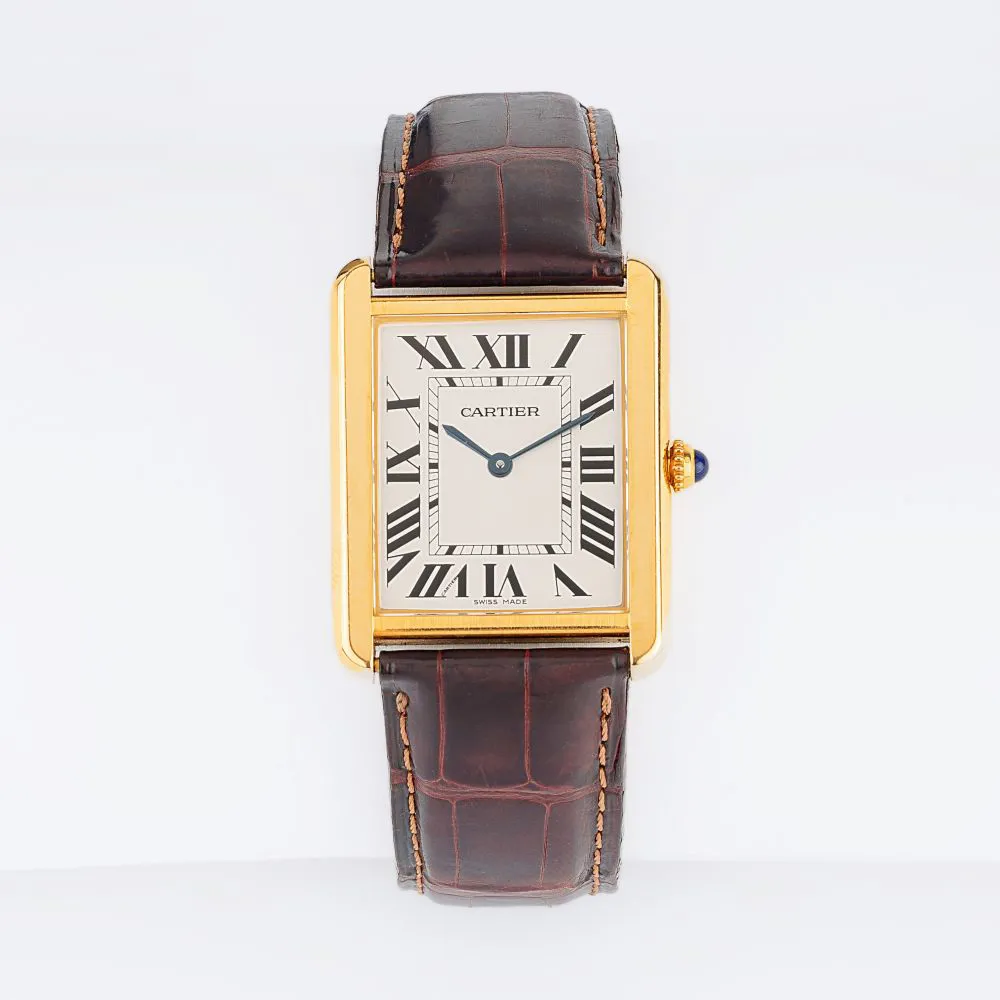 Cartier Tank Solo 2742 35mm Yellow gold and stainless steel Cream