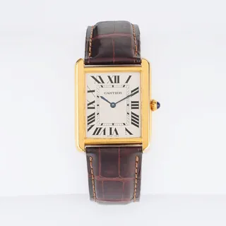 Cartier Tank Solo 2742 Yellow gold and Stainless steel Cream