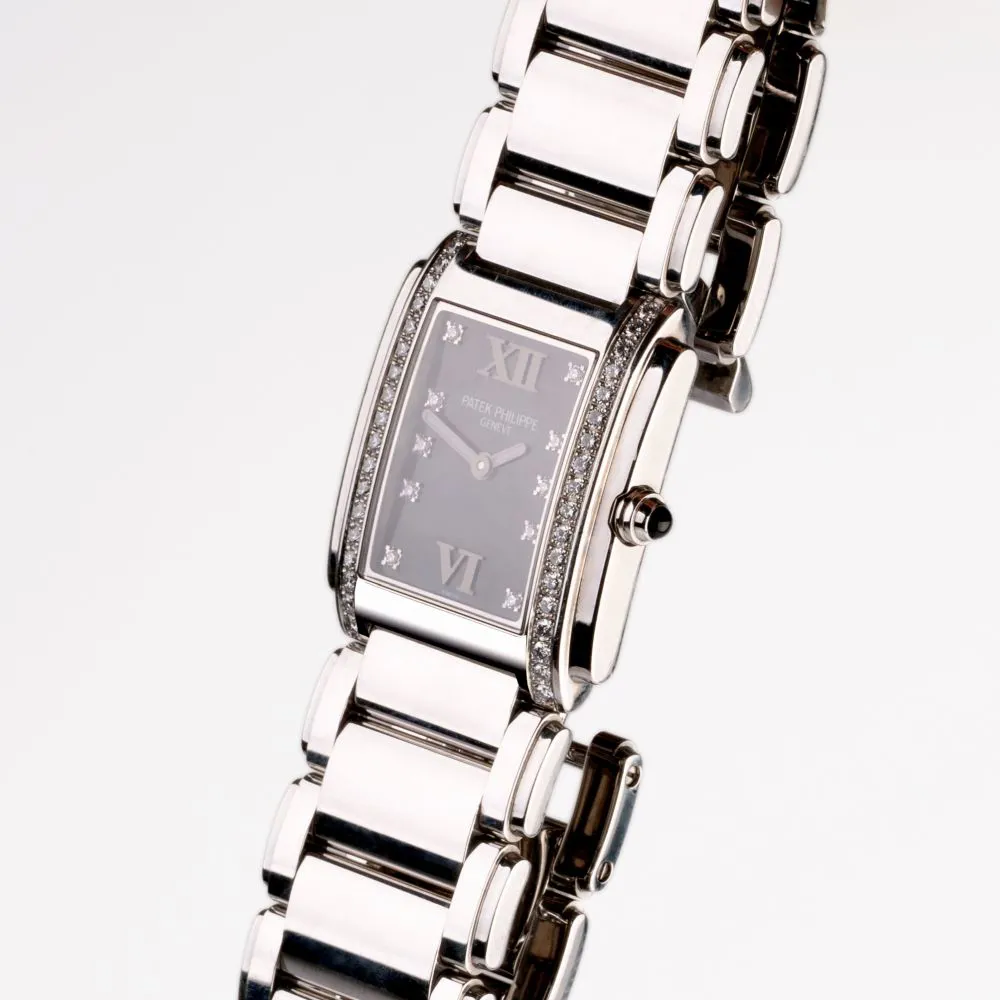 Patek Philippe Twenty~4 4910/10A-001 30mm Stainless steel and Diamond Black 2