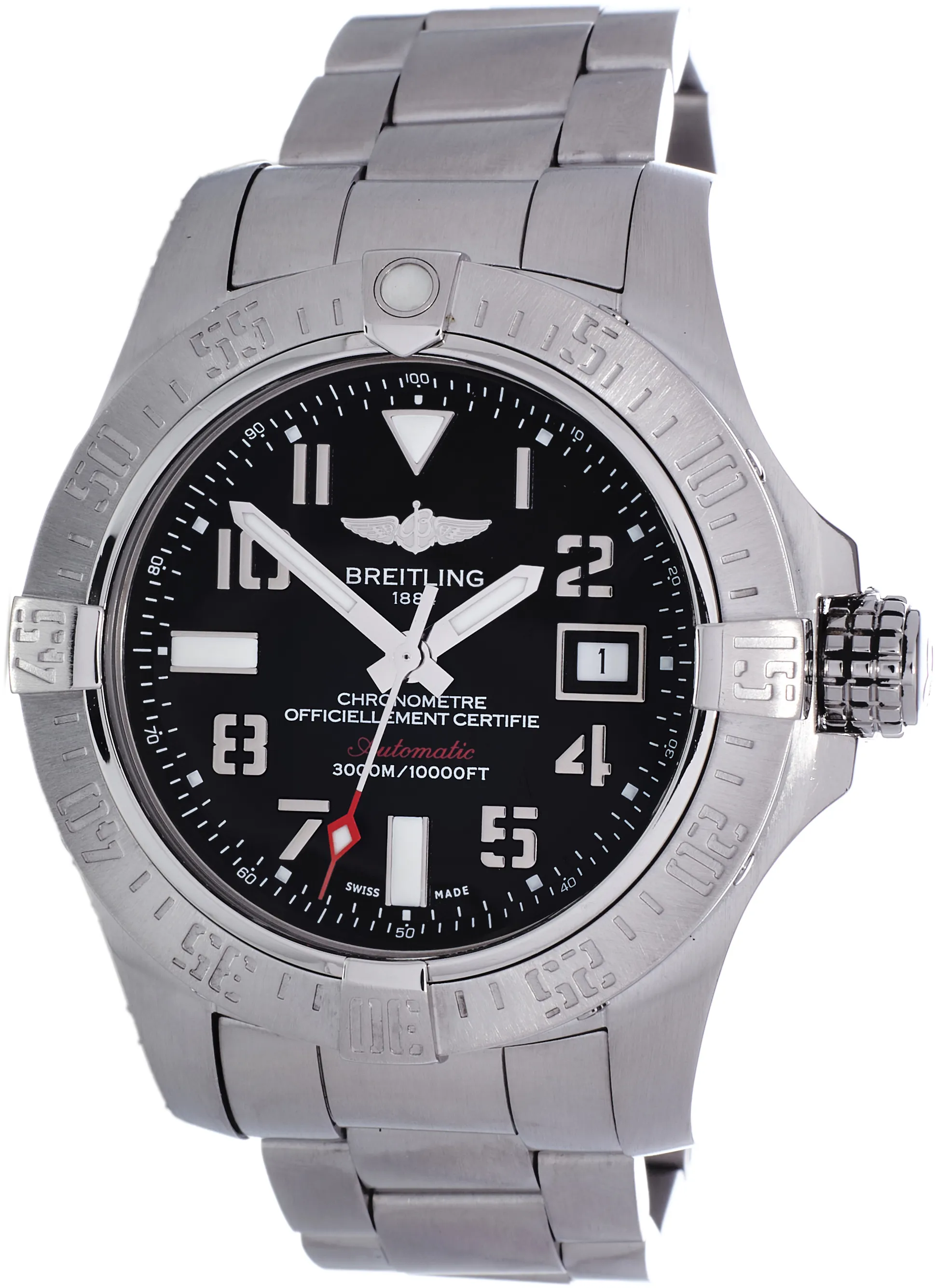 Breitling Avenger A17331 45mm Stainless steel Black Arabic