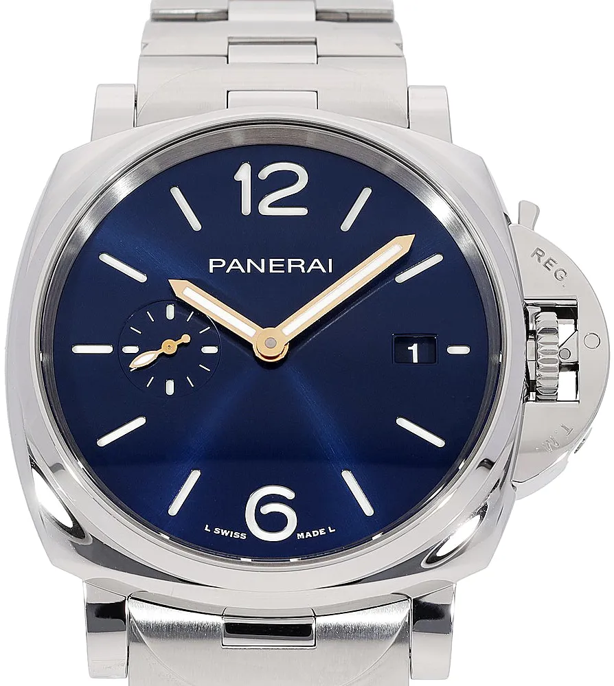 Panerai Luminor Marina PAM 01124 42mm Edelstahl Blue