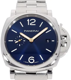 Panerai Luminor Marina PAM 01124 Stainless steel Blue