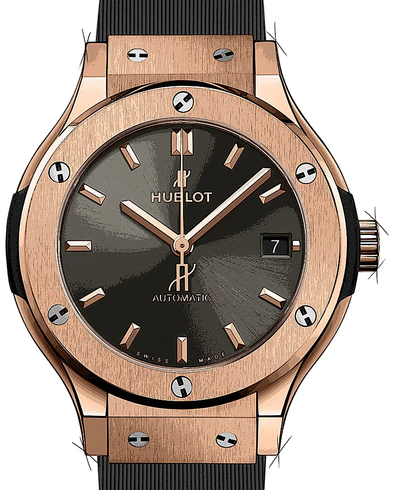 Hublot Classic Fusion 565.OX.7081.RX 38mm Yellow gold Gray