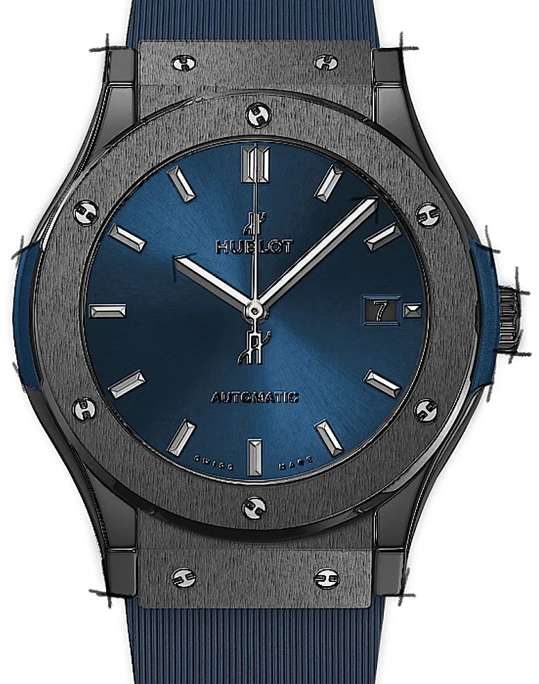 Hublot Classic Fusion 511.CM.7170.RX 45mm Black ceramic Blue