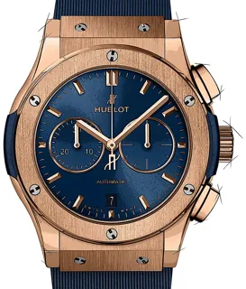 Hublot Classic 541.OX.7180.RX Yellow gold Blau