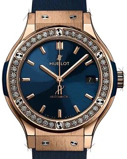 Hublot Classic 565.OX.7180.RX.1204 Yellow gold Blau