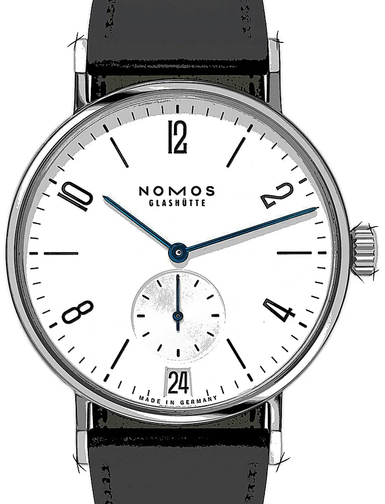 NOMOS Tangomat Datum 602 38.5mm Edelstahl Weiß