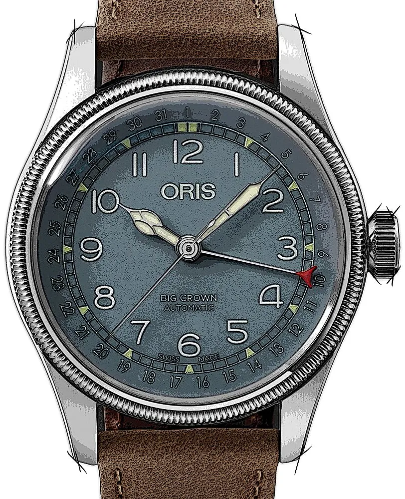 Oris Big Crown Pointer Date 01 754 7741 4065-07 5 20 63 40mm Edelstahl Blue