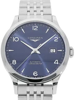 Longines Record L2.821.4.96.6 Stainless steel Blau