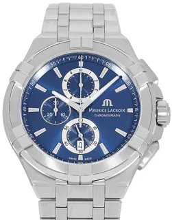 Maurice Lacroix Aikon Chronograph AI1018-SS002-430-1 Stainless steel Blau