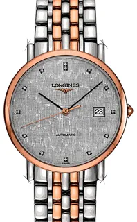 Longines Elegant L4.810.5.77.7 Stainless steel and Red gold Silver