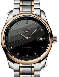 Longines Master L2.793.5.57.7 Rose gold and Stainless steel Schwarz