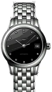 Longines Flagship L4.274.4.57.6 Stainless steel Black