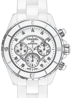 Chanel J12 Chronograph H2009 White ceramic Weiß