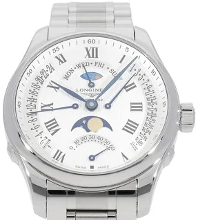 Longines Master Retrograde L2.739.4.71.6 Stainless steel Silber