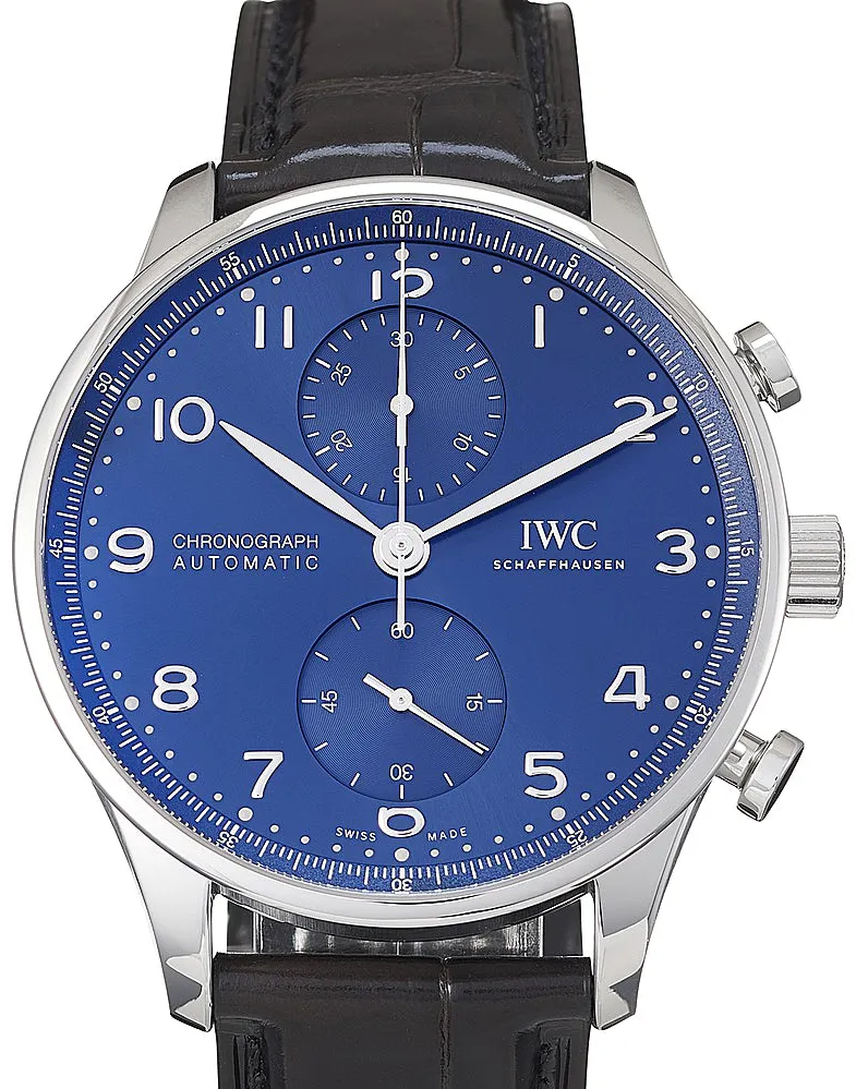 IWC Portuguese Chronograph IW371606 41mm Stainless steel Blue