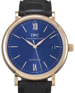 IWC Portofino IW356522 Yellow gold Blue