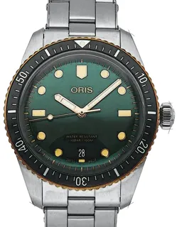 Oris Divers Sixty Five 01 733 7707 4357-07 8 20 18 Bronze and Stainless steel Grün