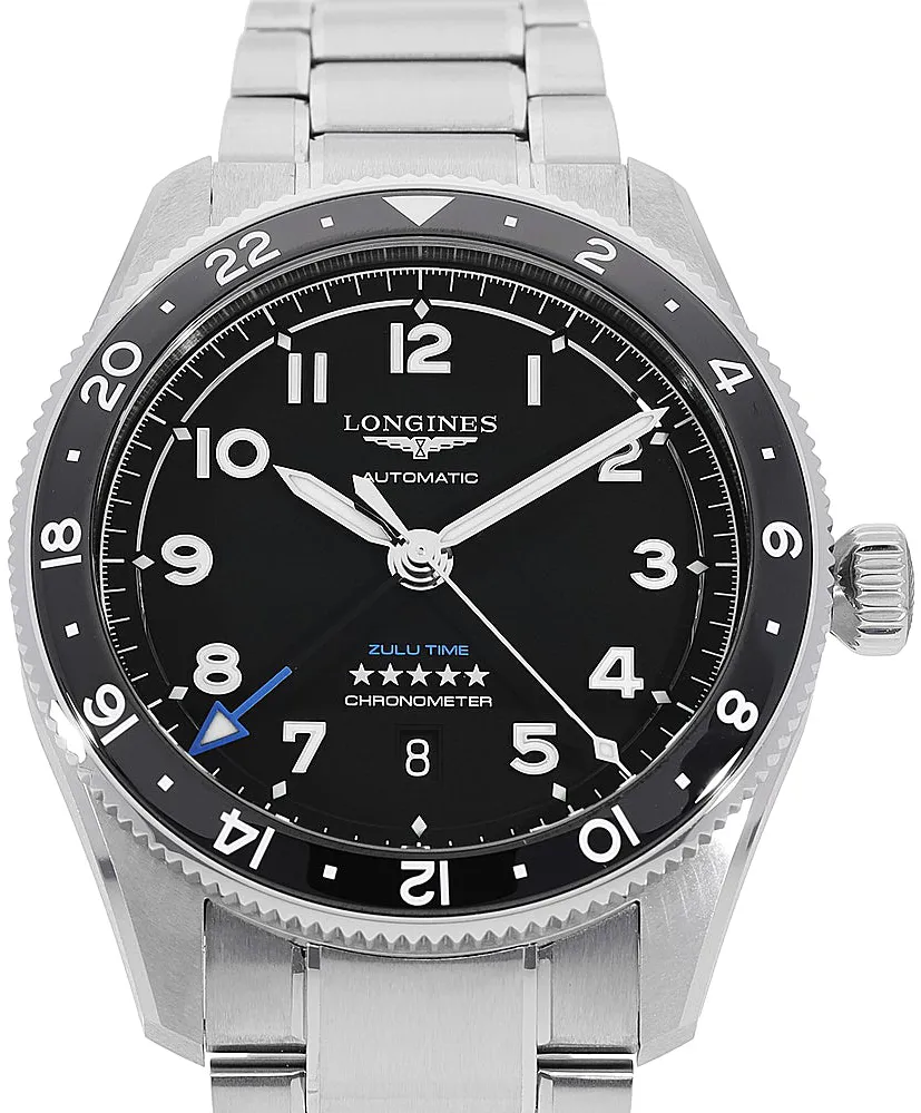 Longines Spirit L3.812.4.53.6 42mm Edelstahl Black