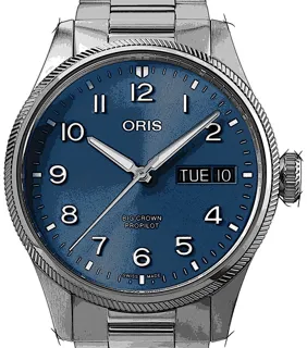 Oris Big Crown 01 752 7760 4065-07 8 22 08P Stainless steel Blau