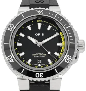 Oris Aquis 01 733 7755 4154-Set RS Stainless steel Schwarz