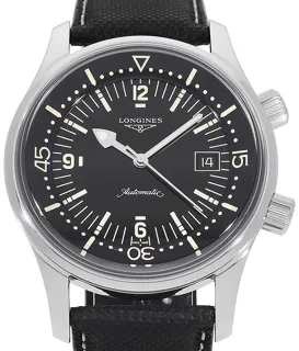 Longines Heritage L37744500 42mm Stainless steel Black