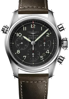 Longines Spirit L3.820.4.53.0 Stainless steel Schwarz