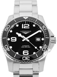 Longines HydroConquest L3.781.4.56.6 Stainless steel Schwarz