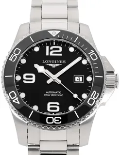 Longines HydroConquest L3.782.4.56.6 Stainless steel Schwarz