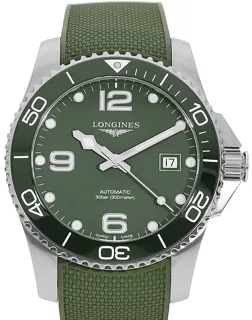 Longines HydroConquest L3.781.4.06.9 41mm Stainless steel Grün