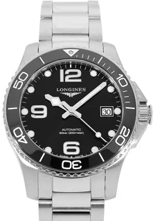 Longines HydroConquest L37804566 Stainless steel Black