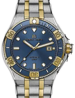 Maurice Lacroix Aikon Venturer AI6058-SY013-430-1 Yellow gold and Stainless steel Blau