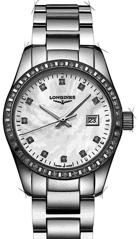 Longines Conquest L22860876 29.5mm Edelstahl Perlmutt