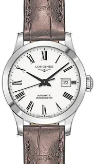 Longines Record L2.321.4.11.2 Stainless steel Weiß