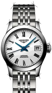 Longines Record L2.320.4.11.6 Stainless steel White