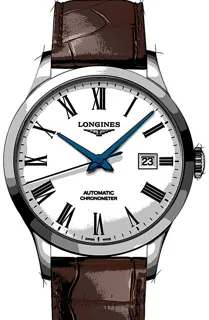 Longines Record L28214112 Stainless steel White