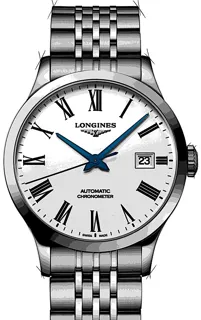 Longines Record L2.820.4.11.6 38.5mm Stainless steel Silber