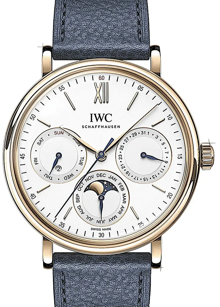 IWC Perpetual Calendar IW344602 40mm Yellow gold Silber