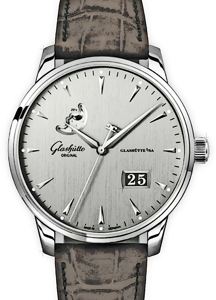 Glashütte Senator 1-36-04-03-02-31 42mm Edelstahl Silber