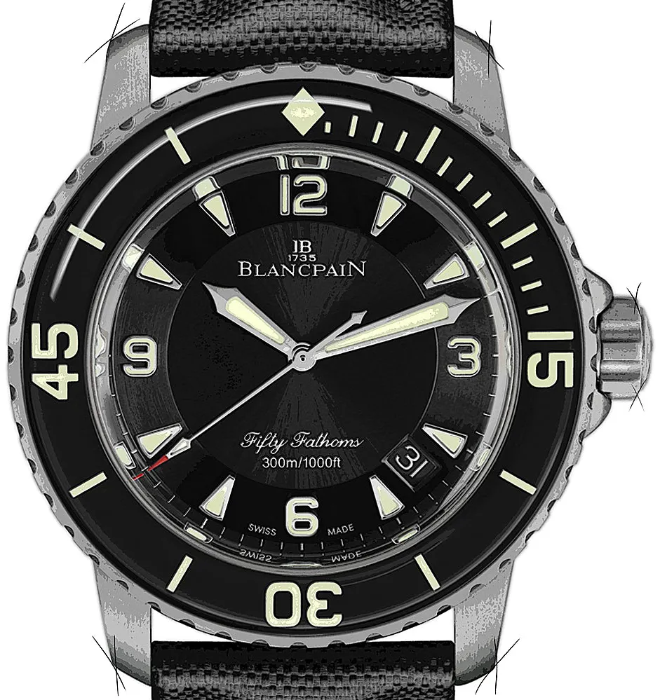 Blancpain Fifty Fathoms 5015-1130-52A 45mm Edelstahl Black