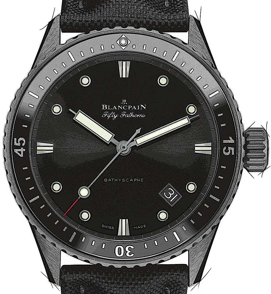 Blancpain Fifty Fathoms 5000-0130-B52A 44mm Keramik Black